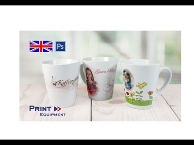 How to create the printing image for conical mugs with Photoshop