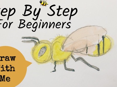 HOW TO DRAW A BEE | DRAWING TUTORIAL FOR BEGINNERS | STEP BY STEP