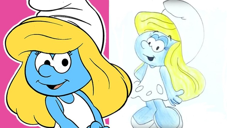 How To Draw And Colour In Smurfette ???? ✏️ | The Smurfs: The Lost Village Movie | ???? Crafty Kids