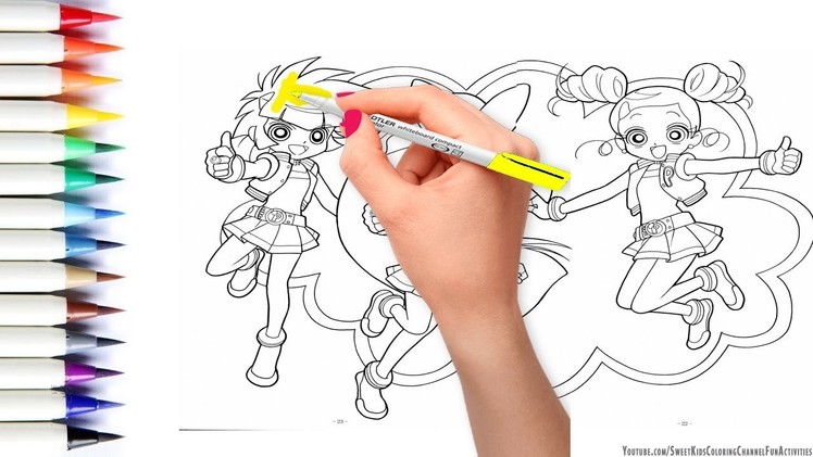 How to draw-color a powerpuff girl Z step by step 2017