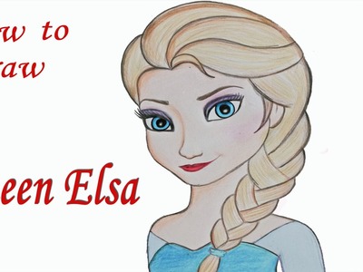 How to Draw Queen Elsa Step by step (very easy)