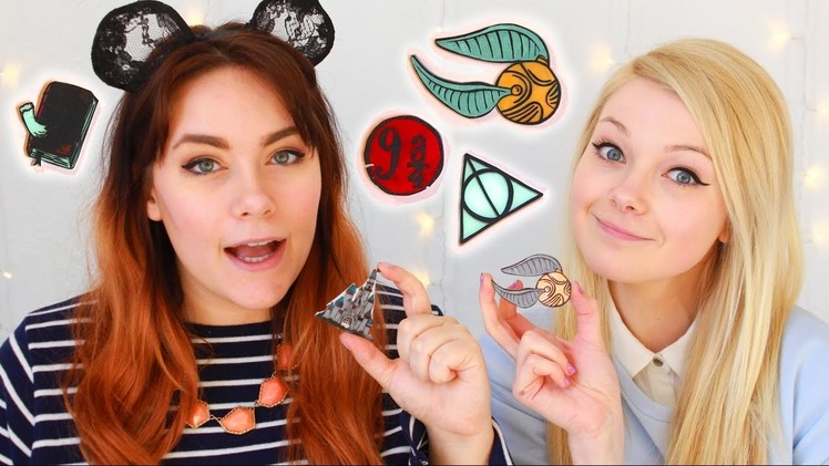 HOW TO HARRY POTTER PIN BADGES! DIY w. AmyJane