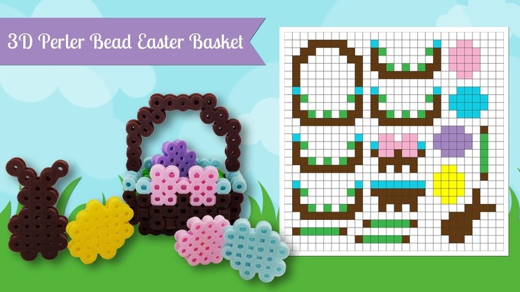How To Make A Cute Perler Bead 3D Easter Basket