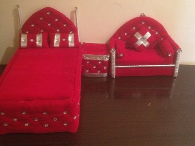 How to Make a DIY Doll sofa  from Old Clothes - Part 4