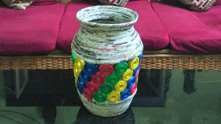 How to make a newspaper jar or vase
