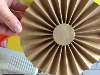 How to make a PAPER FAN.DIY paper fan.How to make a paper rosette.paper decor for party