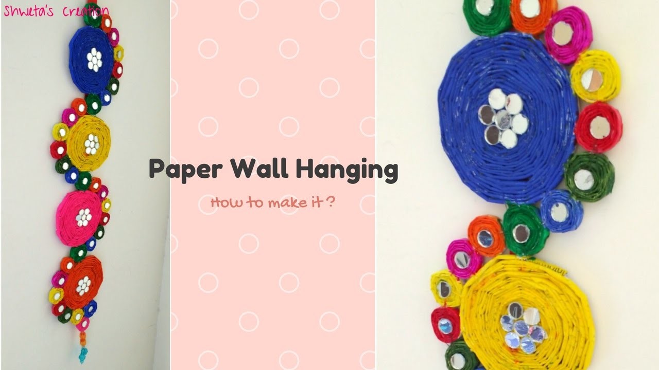 How to make a Paper Wall Hanging Step by Step | BEST FROM WASTE