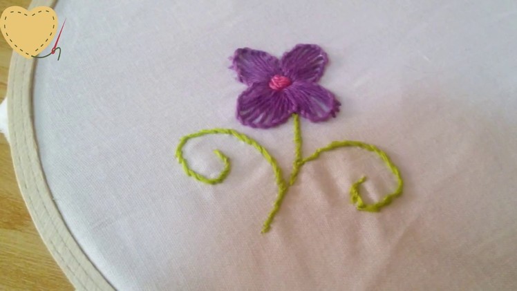 How to Make a Simple Embroidery Flower + Tutorial !