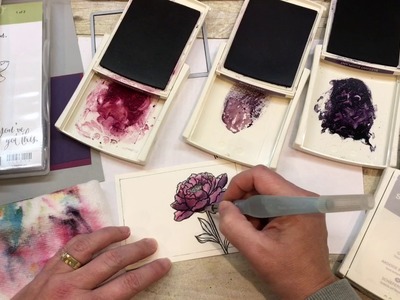 How to make a watercolored Sympathy Card with Stampin' Up's You've got This Stamp set