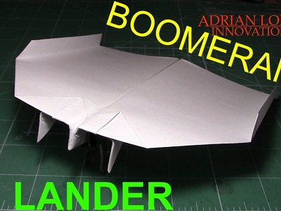How To Make an Easy Boomerang Paper Airplane: Looping Lander
