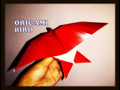How to make an origami bird - Paper bird- In flying position.