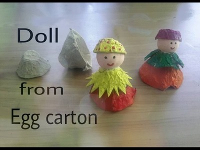 How to make doll with Egg carton