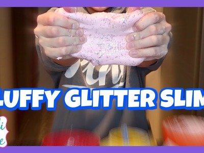 HOW TO MAKE FLUFFY GLITTER SLIME || DIY