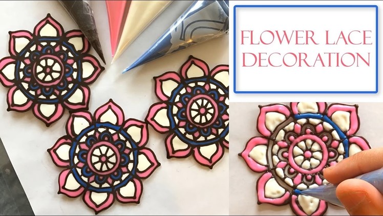 How to make Lace Chocolate flower Decorations | Multi-Color Design