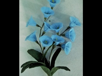 How to make Morning glory flowers from crepe paper