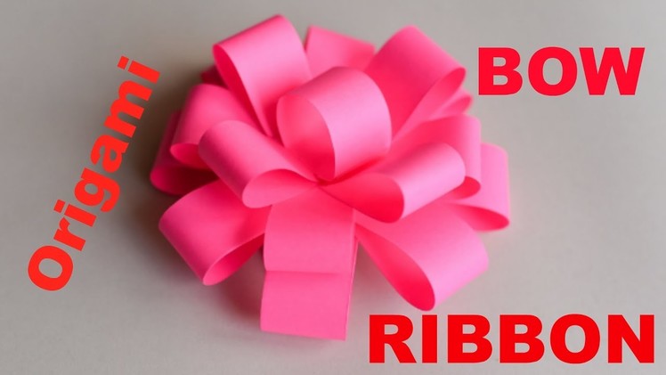 How to make Origami Bow.Ribbon - Easy Origami Ribbons for Beginners - Easy Paper Ribbon Step by Ste