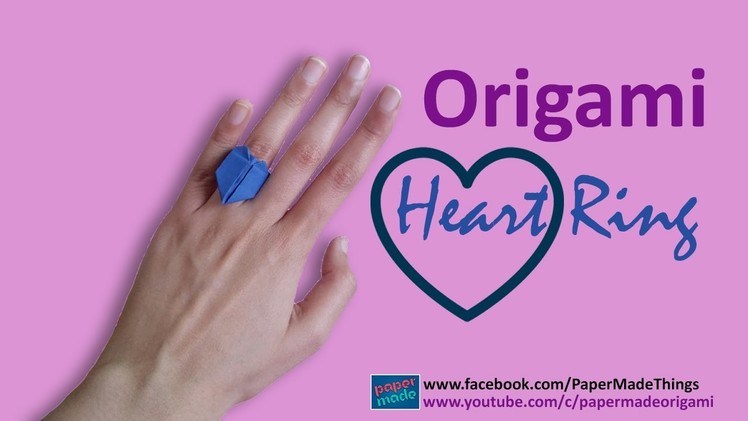 How to Make Paper Heart Ring | Ring Origami | DIY | PaperMade