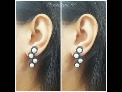 How To Make Quilling Stud Earring Tutorial.Design 23