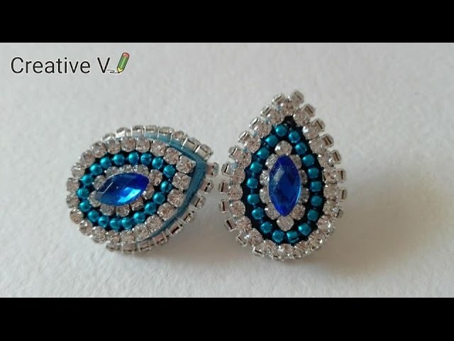 How To Make Quilling Stud Earring Tutorial.Design 24