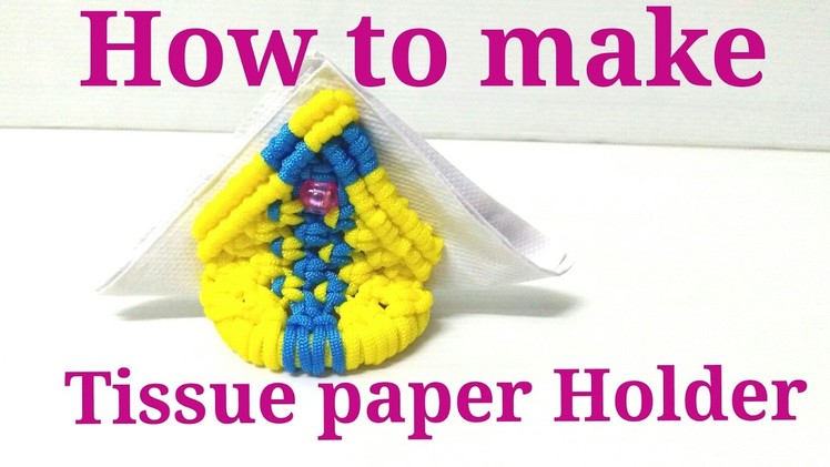 How to Make || Tissue Paper || Holder from Waste Macrame