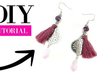 How To Make Your Own Boho Earrings With Tassels And Charms - DIY tutorial