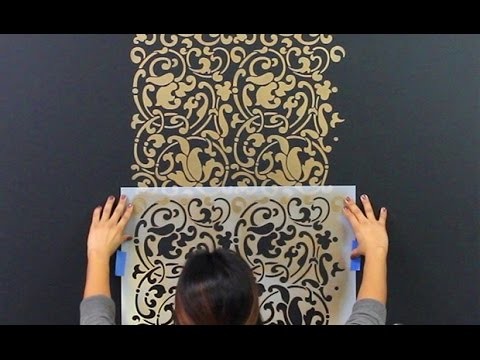 How to Repeat Stencil Designs on Accent Wall using Registration Marks