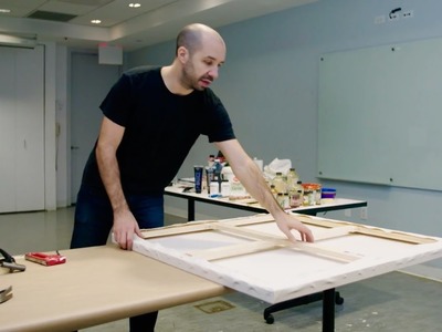 How to stretch a large canvas | IN THE STUDIO
