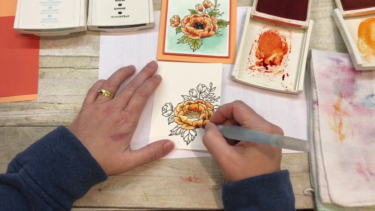 How to watercolor a gorgeous Birthday Blooms Card