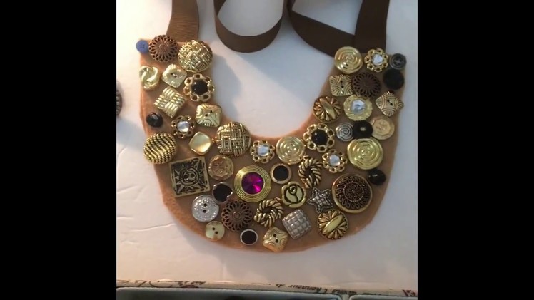 Jewelry Made Out Of Buttons And DIY