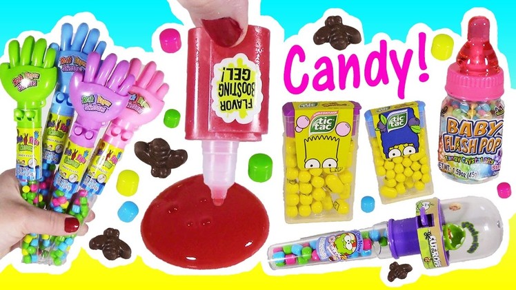 New CANDY BONANZA! Juicy DROP SLIME Gum! Rock Paper Scissor GAME! PEPPA! Simpsons Donut TIC TACS!