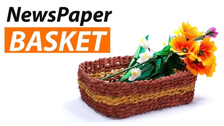 Newspaper Basket DIY Crafts - Best Out of Waste