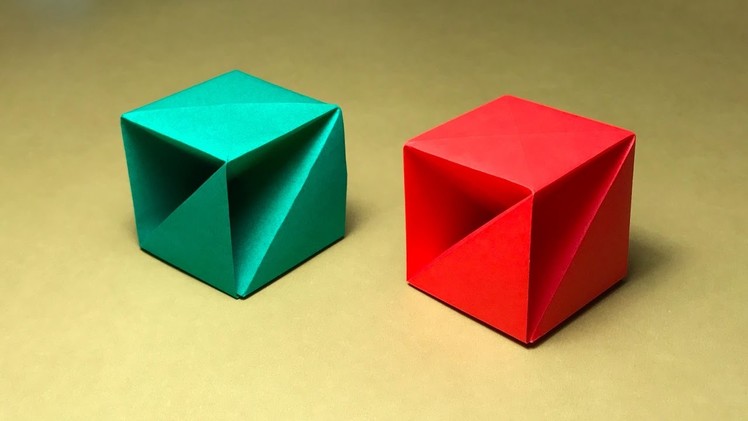 Origami Box with one piece of paper