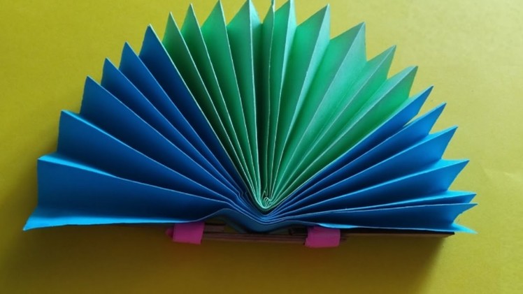 Paper Fan - How to Make an Origami Fan - Making a paper hand fan easily - Step by step