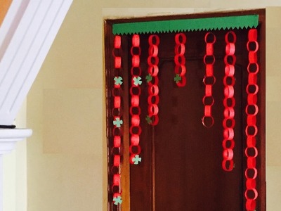 Paper garland Door Decor jhalar | DIY Door hanging decoration craft