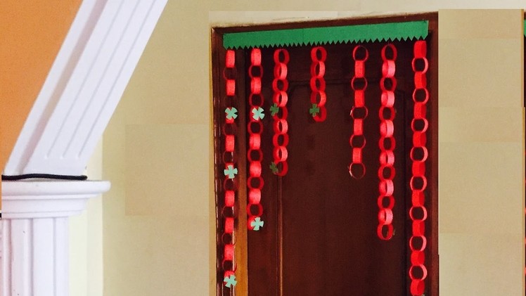 Paper garland Door Decor jhalar | DIY Door hanging decoration craft