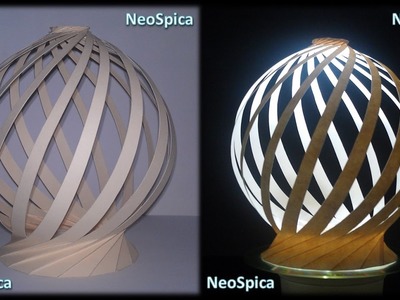 Paper Lamp Spherical Shaped Twist Spiral Conical