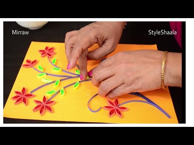Paper Quilling ✿ Flowers ✿ on a greeting card