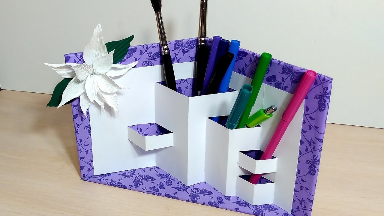 Pencil Holder -DIY! Paper organizer!