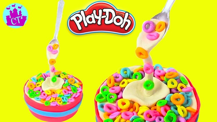 Play Doh Cake and Ice Cream Cheerios Gravity Cake Rainbow Learning Diy Castle Toys