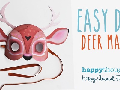 Printable deer mask template + easy diy costume idea!