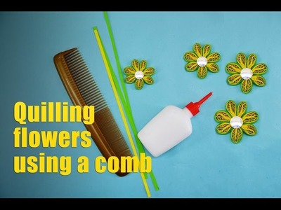 Quilling Flower Tutorial| paper flowers making using hair comb for beginners