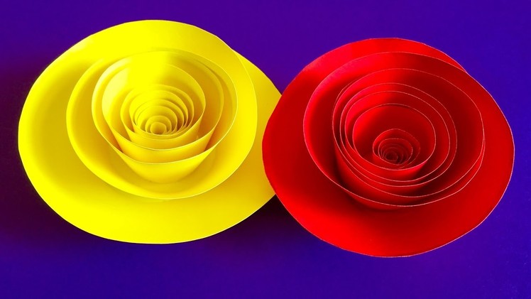 Rolled Paper roses | Quilling paper flowers wall hanging decoration - Arts and crafts