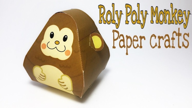 Roly Poly Monkey Paper Crafts tutorial !