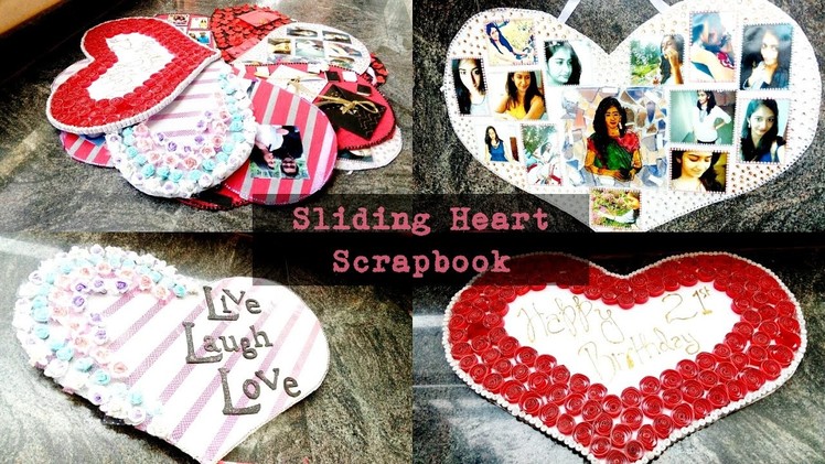 Sliding Heart | Unique scrapbooking idea | birthday gift for boyfriend. girlfriend. bestie | go DIY