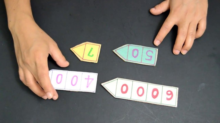 Teaching aid.How to teach place value. Place value arrow cards.TLM craft.DIY craft. Kids craft