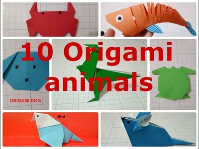 Top 10 easy origami animals for kid.diy paper animal