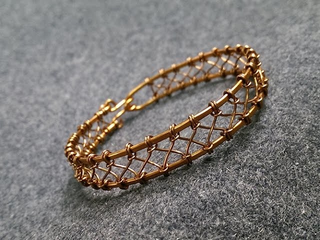 Wire knot bracelet - How to make wire jewelery 229