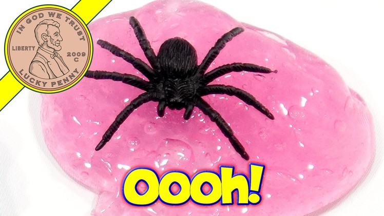 Coffin Slime With Spider!  Pink, Green & Blue