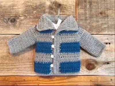 Crocheted Cardigan For Baby And Children's