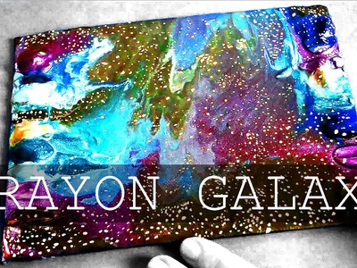 DIY Galaxy with melted crayons| Galaxia de crayones derretidos